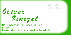 oliver kinczel business card