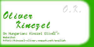 oliver kinczel business card